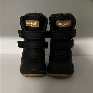 Cat & Jack Black and Tan Winter Boots